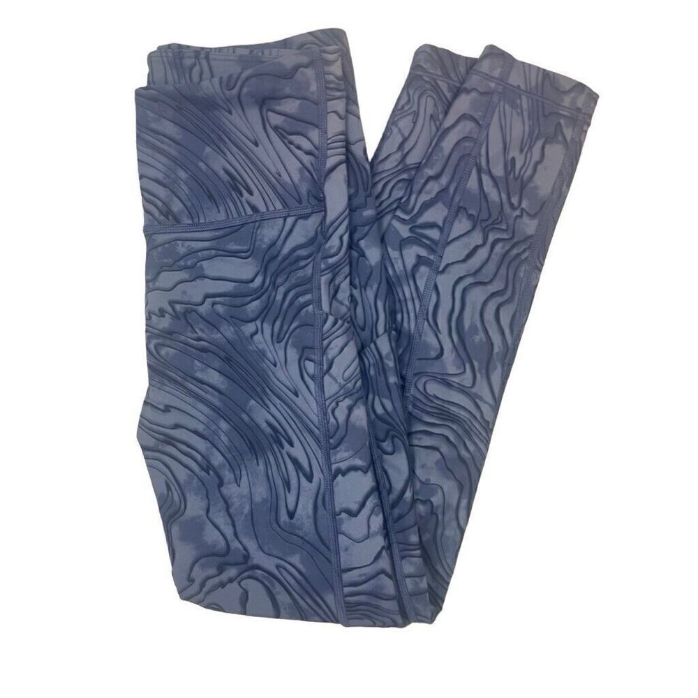 Athleta Ultimate Stash Pocket‎ 7/8 Tight Legging Blue Black Swirl Size XS